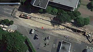 Flipped Car in Krefeld, Germany (Google Earth)