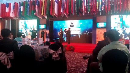 Dr. Abhigyan Upadhyay, COO, Bilcare GCS receiving  ABP News Healthcare Award