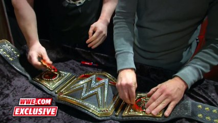 Sheamus' sideplates are installed on the World Heavyweight Championship- Nov. 30, 2015