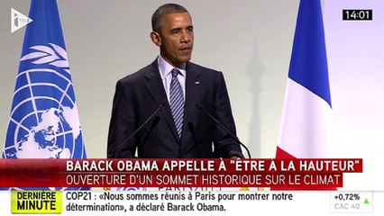 Obama : « En tant qu'une des premières économies du monde, je suis tout à fait conscient que nous sommes à la source du problème »