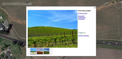 Travelling to Bliss Poster of Windows XP in  Sonoma County, California, USA with Google Earth