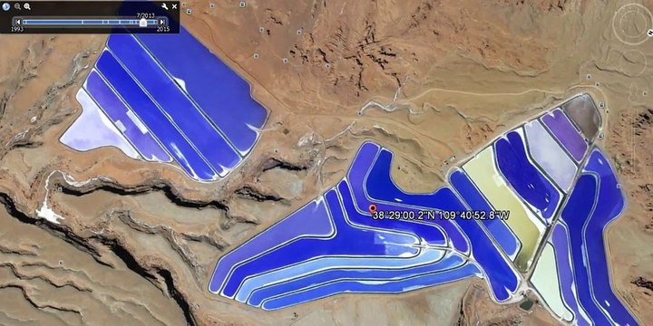 Travelling To Potash Ponds in Moab, Utah, USA with Google Earth