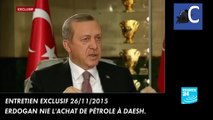 Erdogan nie l'achat de pétrole à Daesh.
