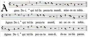 Agnus gregorian missa X, In Festis B.M.V. 2 (Alme Pater)