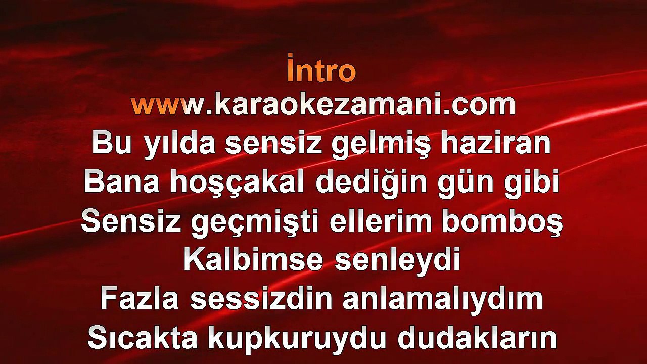 Teoman - Haziran - (2014) TÜRKÇE KARAOKE
