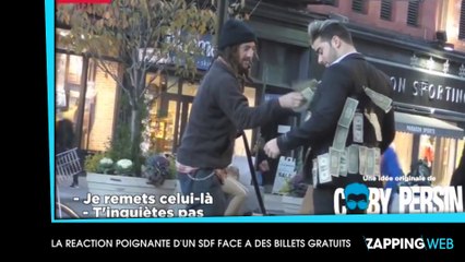 Le comportement étonnant et bouleversant d'un SDF face à des billets gratuits