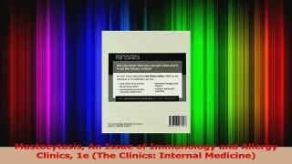 Mastocytosis An Issue of Immunology and Allergy Clinics 1e The Clinics Internal Read Online