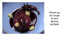 Poires vin rouge épices