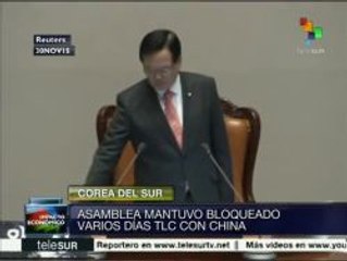 Congreso de Corea del Sur aprueba TLC con China