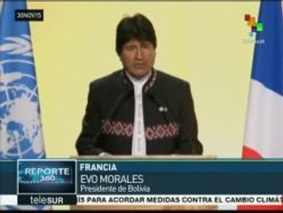 COP21: Evo Morales pide que se escuchen a científicos y sociedad