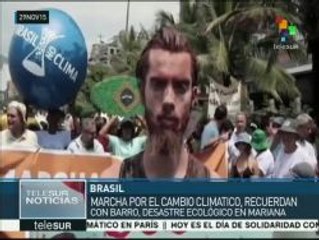 Brasileños marchan contra el cambio clilmático