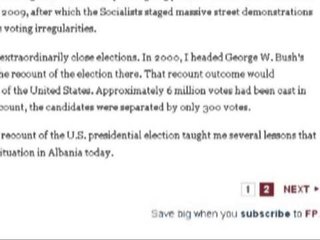 JAMES BECKER PER SHQIPERINE MERRNI SHEMBULL NGA RASTI I ZGJEDHJEVE NE FLORIDA LAJM