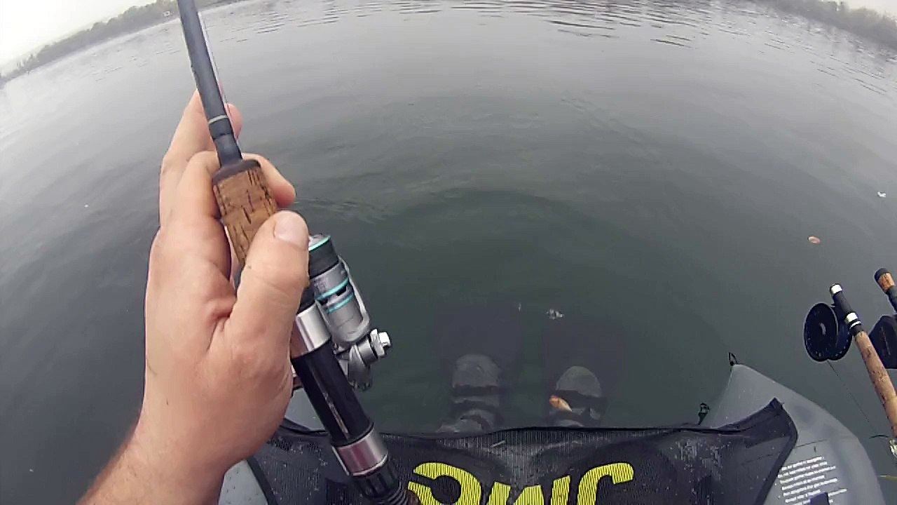 Brochet en float tube lac de Poses