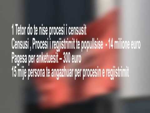 KOSTOJA E REGJISTRIMIT REGJISTRIMI I POPULLSISE DO TE KUSHTOJE 14 MILIONE EURO LAJM
