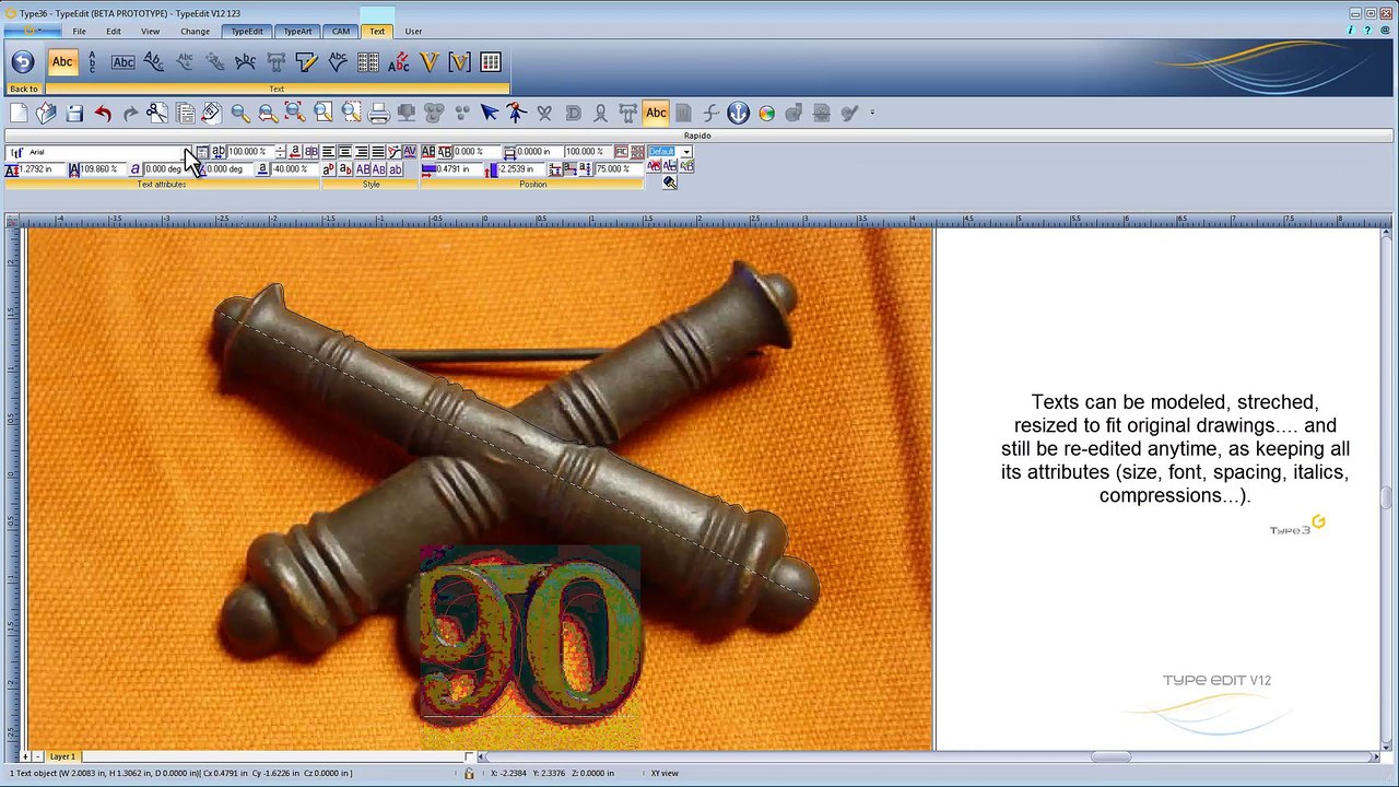 Artistic Insignia - TypeEdit V12 | Revolved TypeArt Features