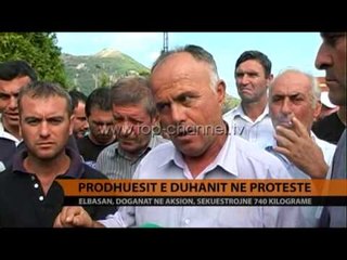 Elbasan, protestë e kultivuesve të duhanit - Top Channel Albania - News - Lajme