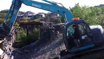 best amazing excavator stuck in mud,will he ever get this excavator out,trackhoes stuck in