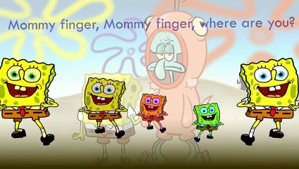SpongeBob Out of Water Finger Family/Nursery Rhymes [Dancing Kids TV]