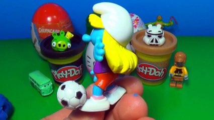 Surprise eggs Hello Kitty Disney Planes Kinder surprise Play Doh ANGRY BIRDS Cars The SMUR