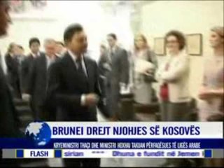THAÇI MERR PREMTIMIN BRUNEI PO PROCEDON PER TE NJOHUR KOSOVEN LAJM