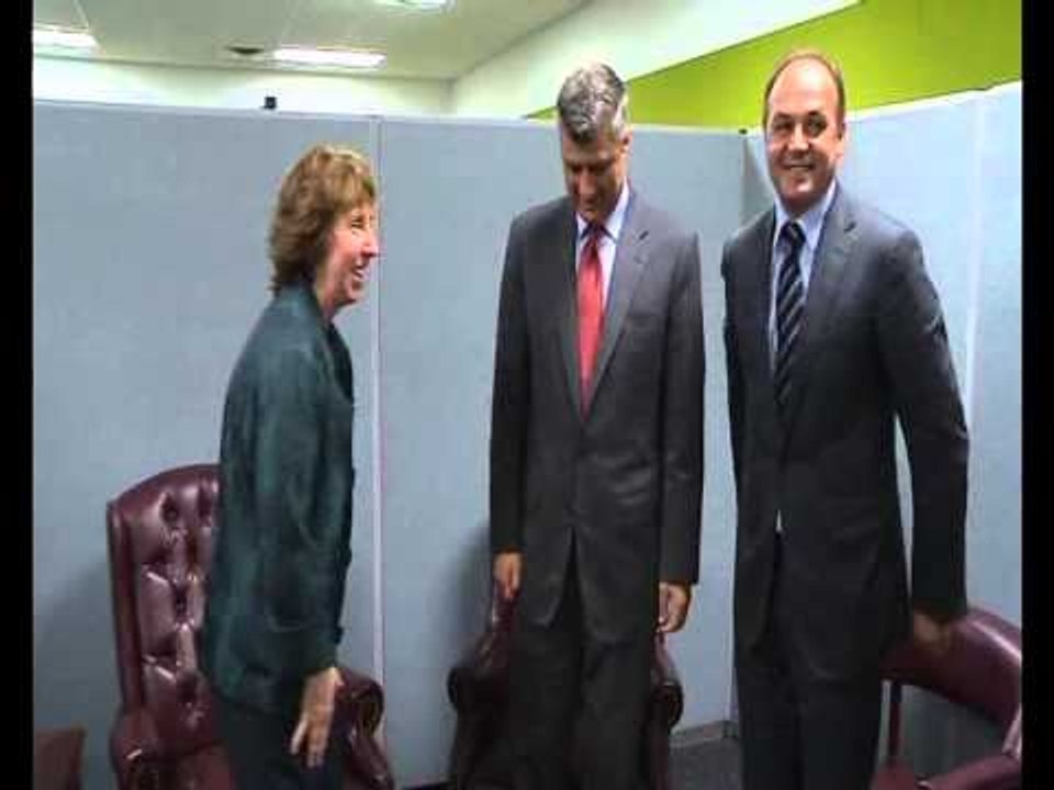 THAÇI TAKON ASHTON MERR MBESHTETJE PER SHTRIRJEN E LIGJIT NE KOSOVE LAJM