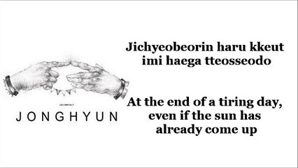 Jonghyun (종현) - At the End of the Day (하루의 끝) ENG/ROM Subs