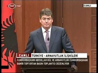 TOPI NE TURQI PRESIDENTI GYL,SHQIPERIA ALEATI I TURQISE NE BALLKAN LAJM