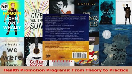 PDF Download  Health Promotion Programs From Theory to Practice Download Online
