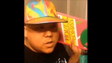 Delz Cruising on Back To The Future Hoverboard