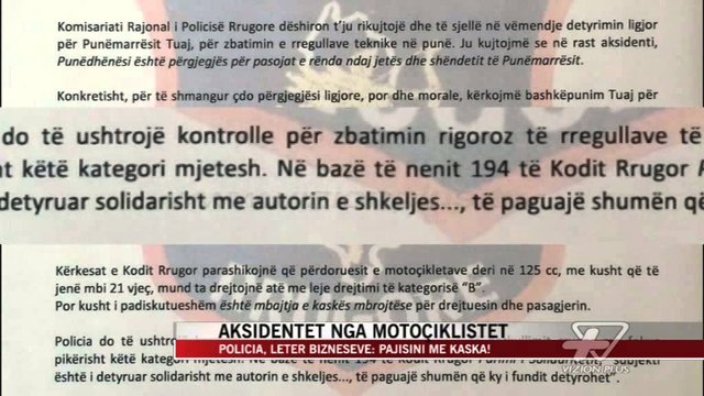 Aksidentet nga motoçiklistët - News, Lajme - Vizion Plus