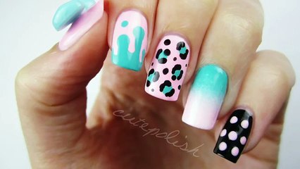 Aztec Galaxy Nail Art Tutorial - Cotton Candy Nail Art