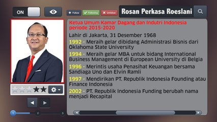 Jejak Bisnis Rosan Roeslani, Ketua Umum Kadin 2015 – 2020, Dari Bumi Plc Hingga Inter Milan