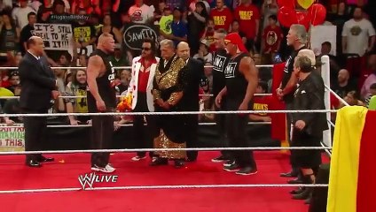 Brock Lesnar crashes Hulk Hogan Then Jhon Cena Come