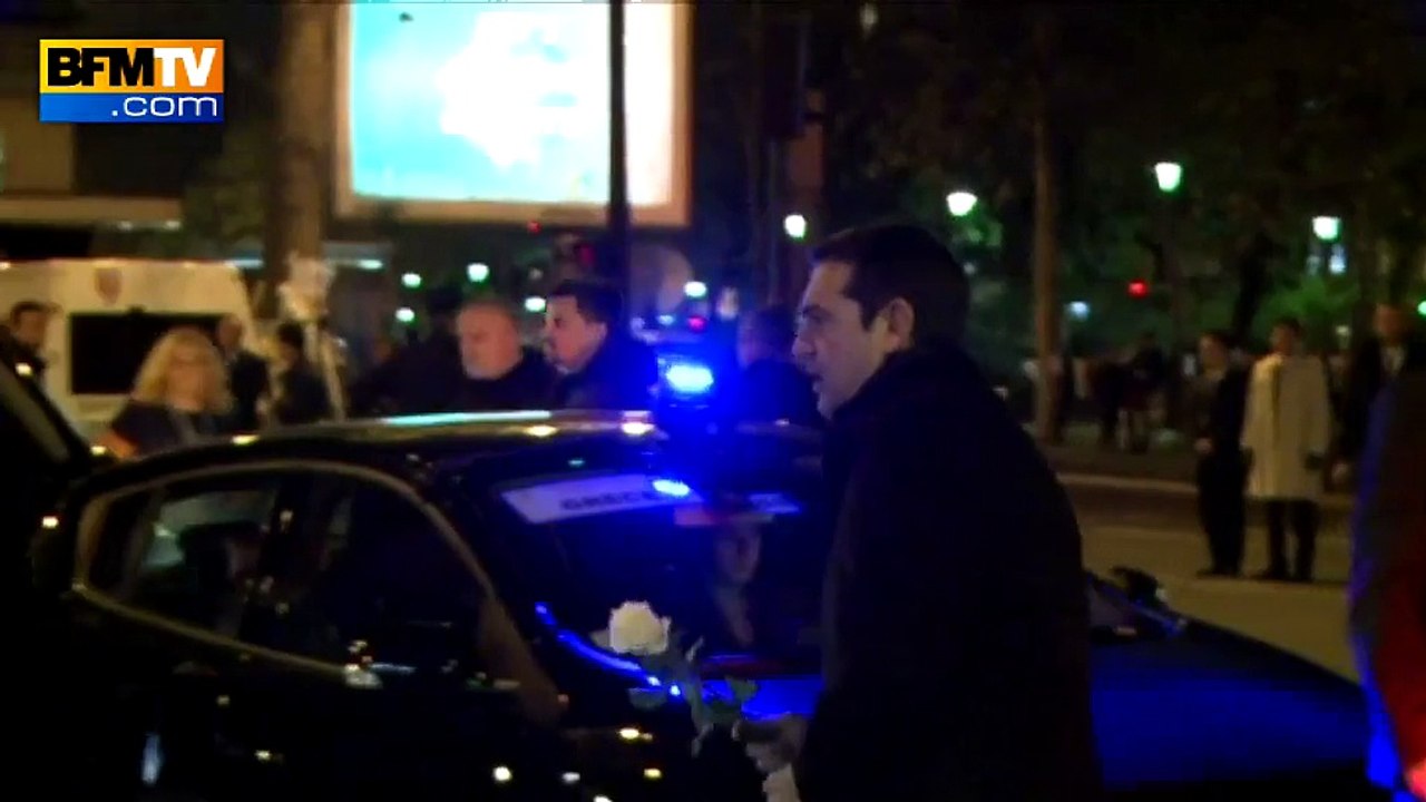 Alexis Tsipras s'est recueilli devant le Bataclan