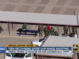 Teen recovering after gun range shooting