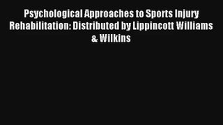 Psychological Approaches to Sports Injury Rehabilitation: Distributed by Lippincott Williams