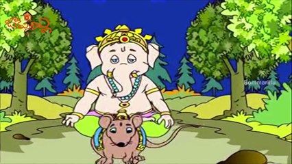 Ganesh Stories In Telugu | Ganesh Curse To Moon | Cartoon Stories For Kids | Bommarillu