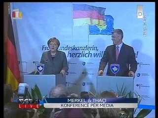 MERKEL NE PRISHTINE PRITJE MADHESHTORE PER KANCELAREN GJERMANE LAJM