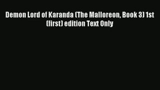 Download Demon Lord of Karanda (The Malloreon Book 3) 1st (first) edition Text Only# Ebook