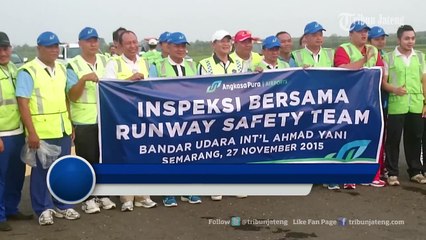 Mengikuti Proses Penyisiran Runway Bandara Ahmad Yani Semarang