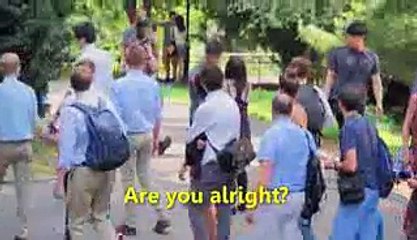 MUSLIM WOMAN BEATEN IN PUBLIC EXPERIMENT - YouTube