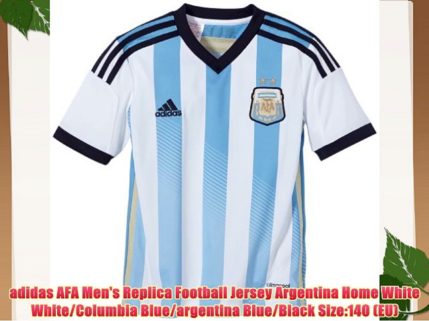 adidas AFA Men's Replica Football Jersey Argentina Home White  White/Columbia Blue/argentina - video dailymotion