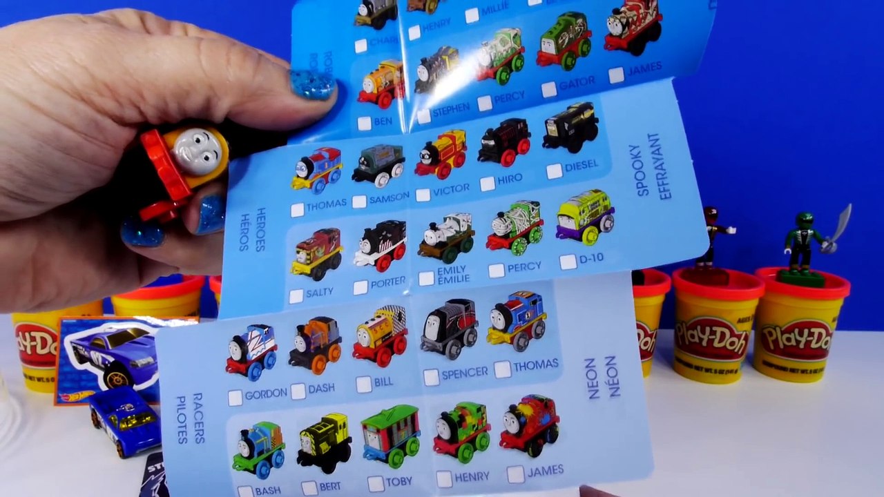 HUGE POWER RANGERS ** Play Doh Surprise Egg Minecraft ** LEGO Spongebob Thomas & Friends Cars