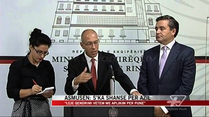 Asmusen: S’ka shanse për azil - News, Lajme - Vizion Plus