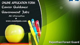 Rajasthan Forest Guard Admit Card 2015 Call Letter