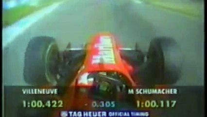 Villeneuve, Schumacher e Frentzen JEREZ 1997