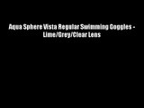Aqua Sphere Vista Regular Swimming Goggles - Lime/Grey/Clear Lens