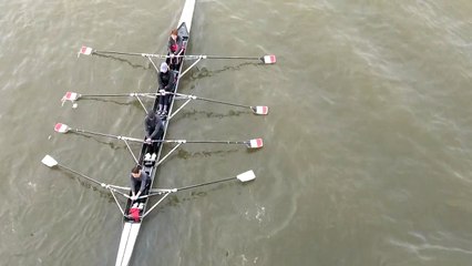 Isabella rowing on the Thames