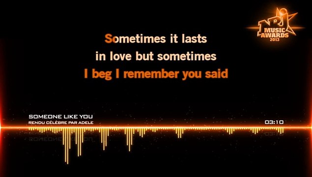 KARAOKE ADELE - Someone like you