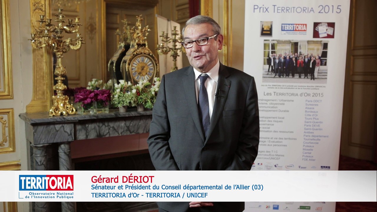 TERRITORIA 2015 : Gérard DÉRIOT, Sénateur et Président du Conseil départemental de l'Allier (03)